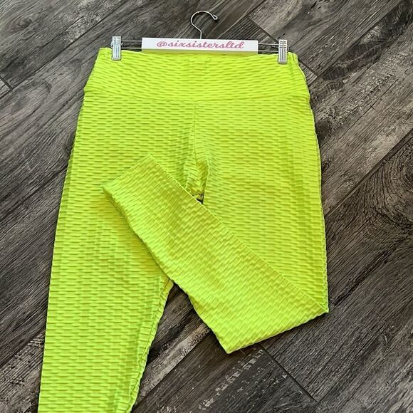 Brazilian butt enhancing leggings textured fabric sexy TikTok slimming SZ XXL - Picture 6 of 10